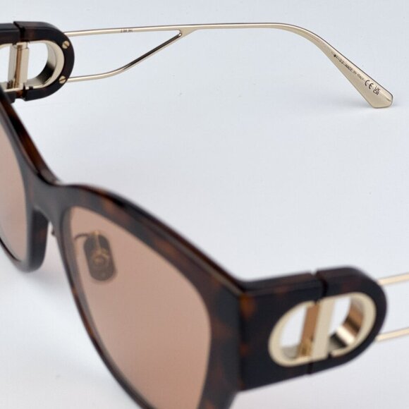 Dior 30MONTAIGNE B2U CD40082U 53Y 26L0 BRAND NEW Sunglasses Havana Brown Unisex
